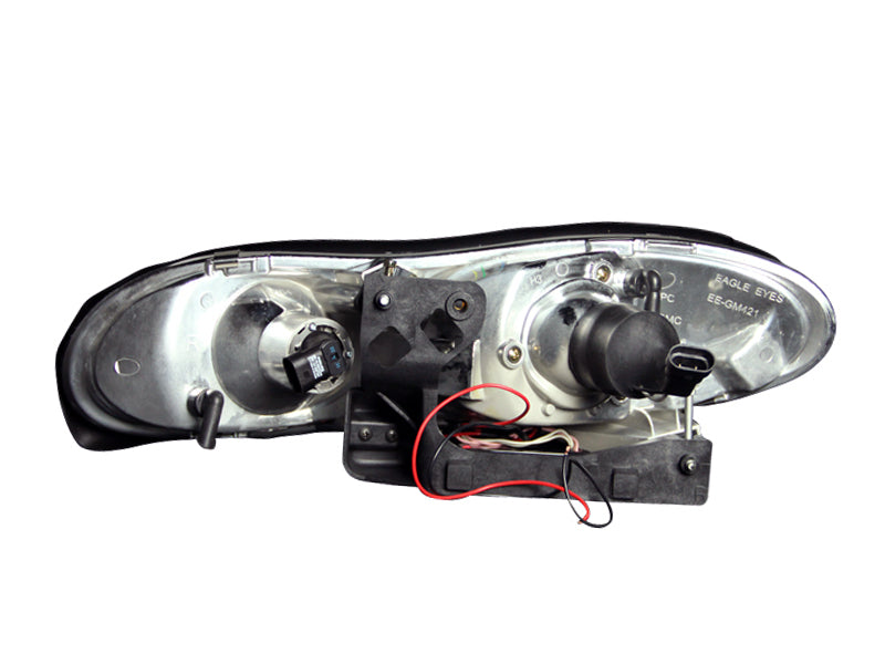 ANZO 1998-2002 Chevrolet Camaro Projector Headlights w/ Halo Chrome - Burkken Auto Parts