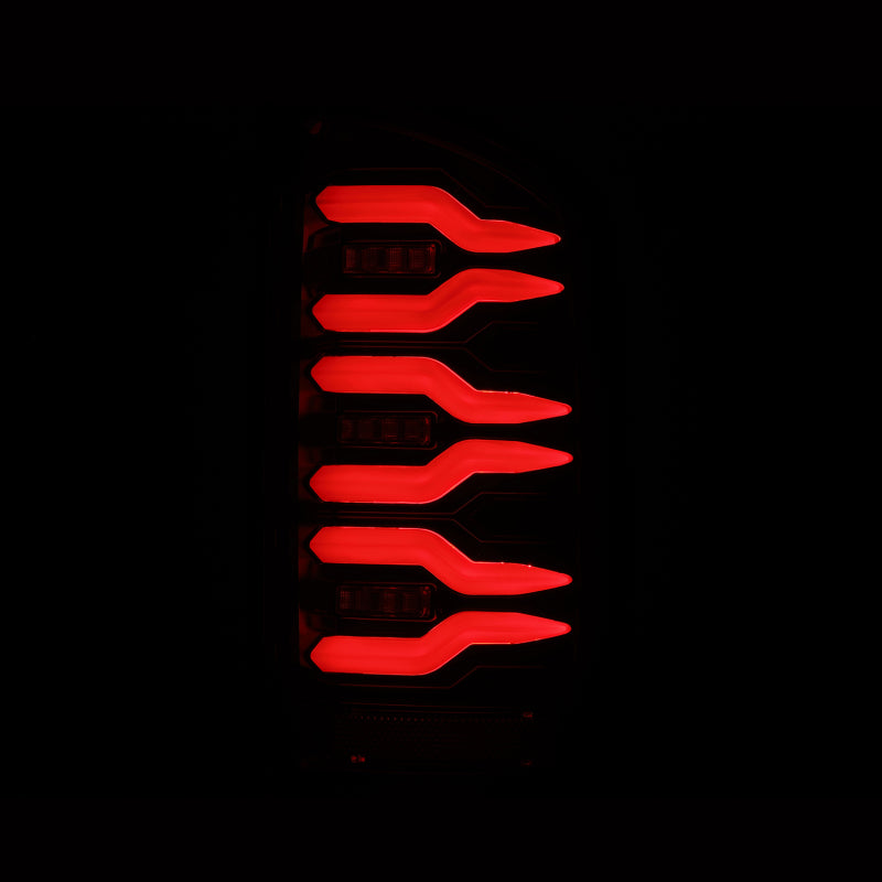 AlphaRex 07-08 Dodge Ram1500/07-09 Dodge Ram 2500+3500 Luxx-Series LED Tail Lights(Pair) Alpha Black - Burkken Auto Parts