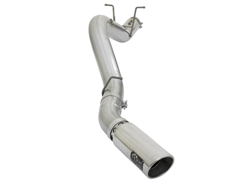aFe ATLAS 5in DPF-Back Aluminized Steel Exhaust System w/Polished Tips 2017 GM Duramax 6.6L (td) L5P - Burkken Auto Parts