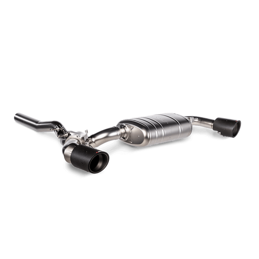 Akrapovic 2020+ BMW M135i / 2020 X2 M35i / Mini Clubman All4 Slip-On Line (Titanium) w/Carbon Tips - Burkken Auto Parts
