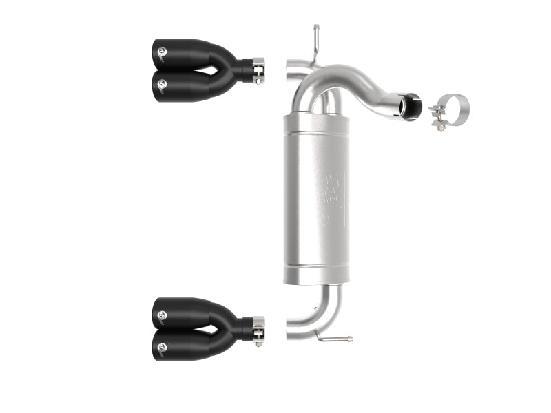 aFe Vulcan Series 2.5in 304 SS Axle-Back Exhaust Black 07-18 Jeep Wrangler (JK) V6-3.6/3.8L - Burkken Auto Parts