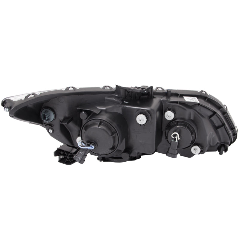 ANZO 2012-2015 Honda Civic Projector Headlights w/ U-Bar Black - Burkken Auto Parts
