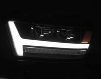 AlphaRex 19-20 Dodge Ram 1500 LUXX LED Proj Headlights Plnk Style Black w/Activ Light/Seq Signal/DRL - Burkken Auto Parts