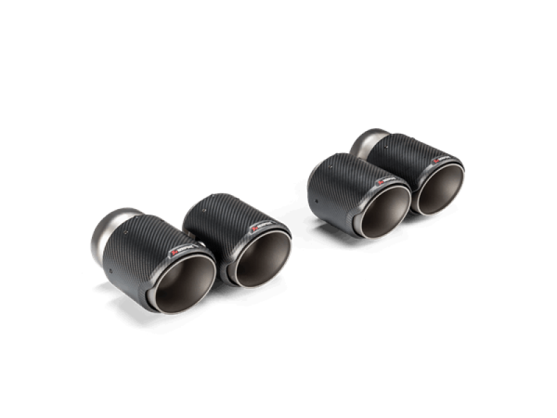 Akrapovic 2021+ BMW G87 M2, G80 M3 &amp; G82 M4 Classic Carbon Design Tail Pipe Set - Burkken Auto Parts