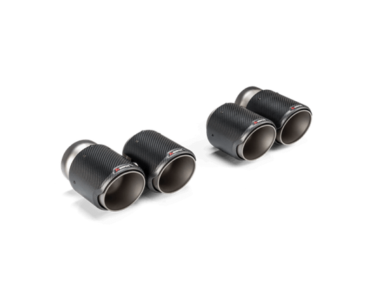 Akrapovic 2021+ BMW G87 M2, G80 M3 &amp; G82 M4 Classic Carbon Design Tail Pipe Set - Burkken Auto Parts