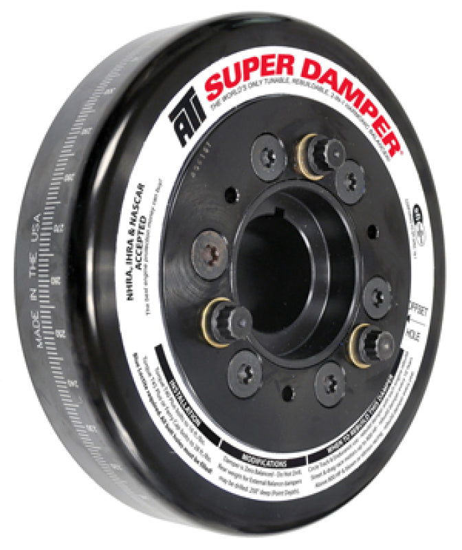 ATI Damper - 6.325in - Alum - Chevy SB - w/BB 1.600 Snout - C-Bore Front - 3 Ring - Burkken Auto Parts