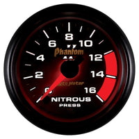 Autometer Phantom II 2-1/16in 0-1600 PSI Electrical Nitrous Pressure Gauge - Burkken Auto Parts