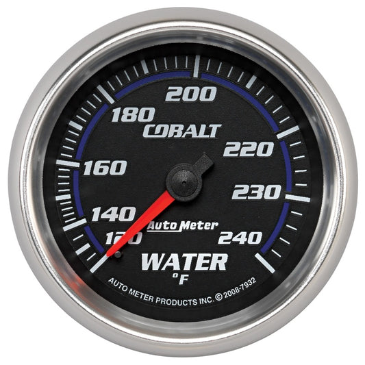 Autometer Cobalt 66mm 120-240 Degree F Mechanical Water Temperature Gauge - Burkken Auto Parts