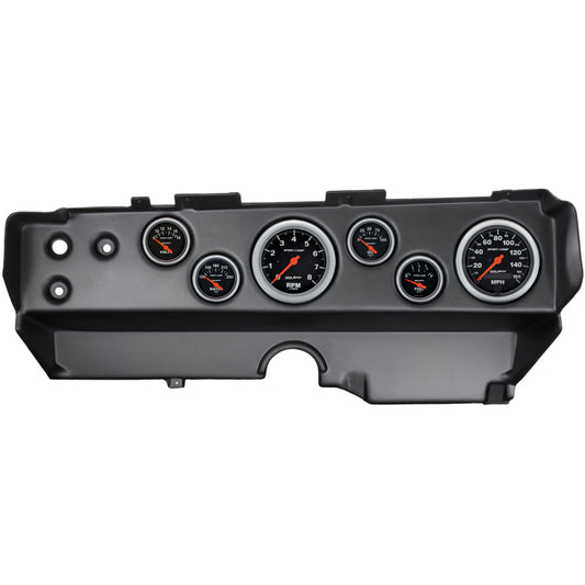 Autometer Sport-Comp 70-74 E-Body/Cuda/Challenger Dash Kit 6pc Tach / MPH / Fuel / Oil / WTMP / Volt - Burkken Auto Parts