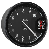 Autometer Stack Clubman Tachometer 80mm 0-10K RPM - Black - Burkken Auto Parts