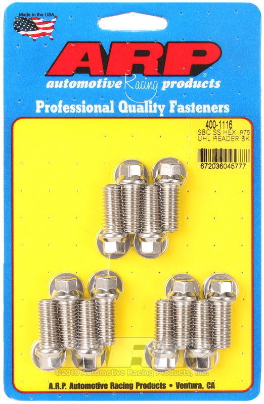 ARP SB Chevy SS Hex .875 UHL Header Bolt Kit - Burkken Auto Parts
