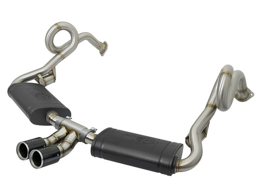 aFe MACHForce-Xp 2in 304 SS Cat-Back Exhaust w/Carbon Fiber Tips 13-16 Porsche Boxster 2.7L/3.4L - Burkken Auto Parts