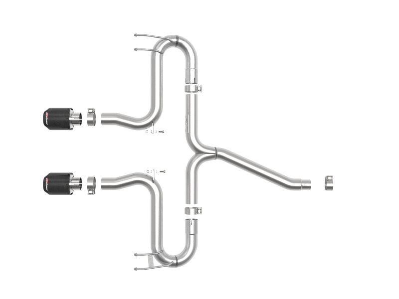 aFe Takeda 2-1/2in 304 SS Axle-Back Exhaust w/Carbon Tips 17-20 Honda Civic Sport L4-1.5L (t) - Burkken Auto Parts