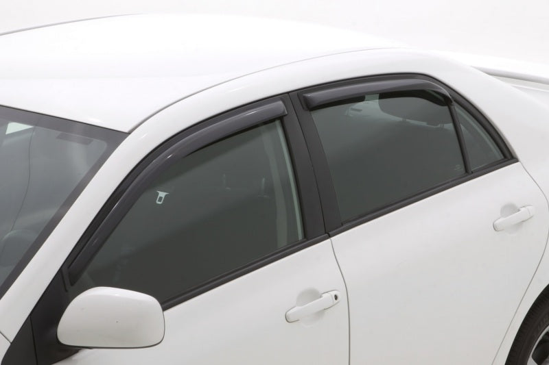 AVS 09-13 Toyota Corolla Ventvisor In-Channel Front & Rear Window Deflectors 4pc - Smoke - Burkken Auto Parts