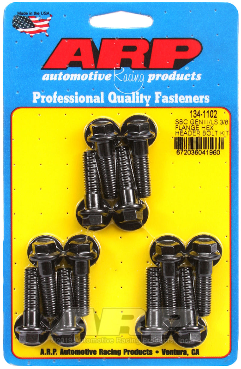 ARP Chevy LS 3/8in Flange Hex Header Bolt Kit - Burkken Auto Parts