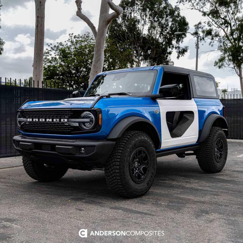 Anderson Composites 21-22 Ford Bronco 2DR Fiberglass Doors (Pair) w/ CF Inserts - Off Road - Burkken Auto Parts