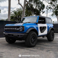 Anderson Composites 21-22 Ford Bronco 2DR Fiberglass Doors (Pair) w/ CF Inserts - Off Road - Burkken Auto Parts