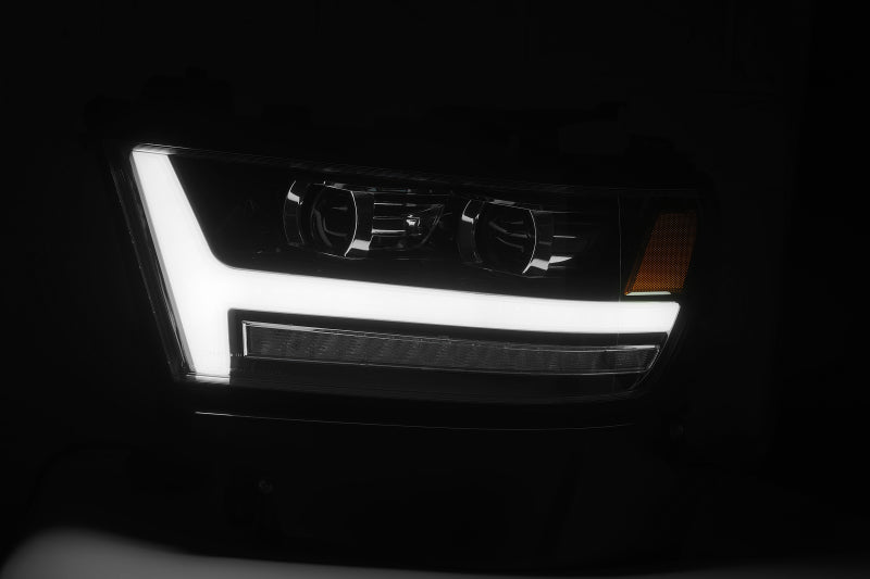 AlphaRex 19-20 Ram 1500HD PRO-Series Proj Headlights Plnk Style Jet Blk w/Activ Light/Seq Signal/DRL - Burkken Auto Parts