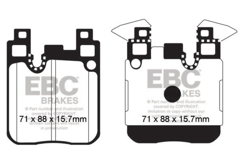 EBC 14+ BMW 228 Coupe 2.0 Turbo Brembo calipers Greenstuff Rear Brake Pads - Burkken Auto Parts