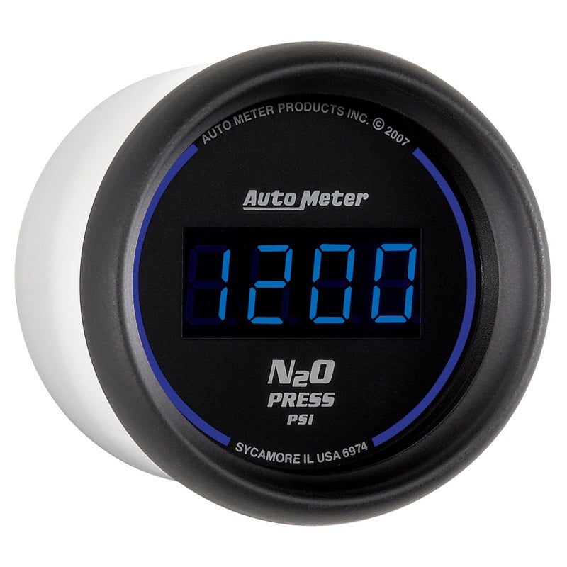 Autometer Ultra-Lite 2-1/16in 1600 PSI Digital Nitrous Pressure Gauge - Black - Burkken Auto Parts