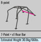 Cusco Safety21 8pt 2Pssgr BLK Roll Cage Nissan R33 2dr (S/O/No Cancel)