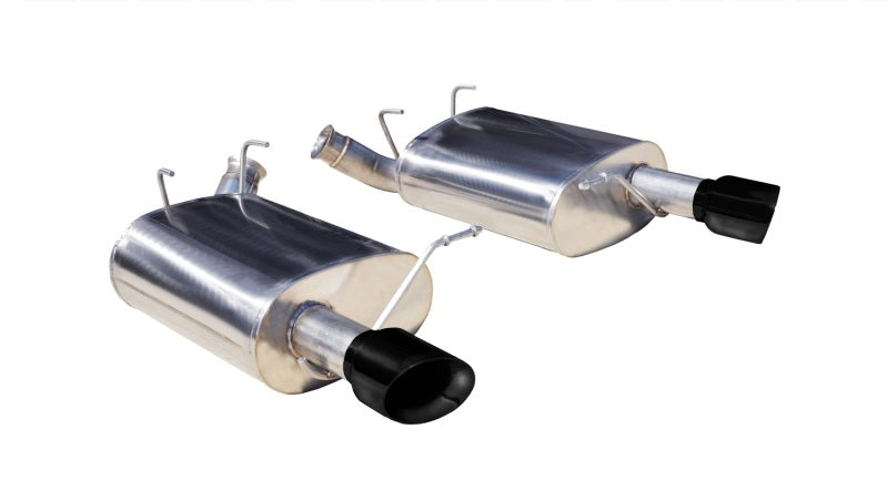 Corsa 2011-2014 Ford Mustang 3.7L V6 Black Sport Axle-Back Dual Rear Exhaust - Burkken Auto Parts