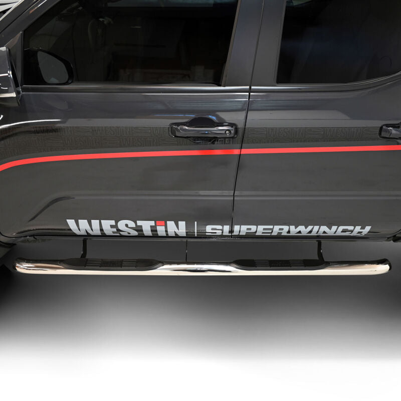 Westin 2024 Tacoma Double Cab E-Series 3 Nerf Step Bars - Stainless Steel - Burkken Auto Parts