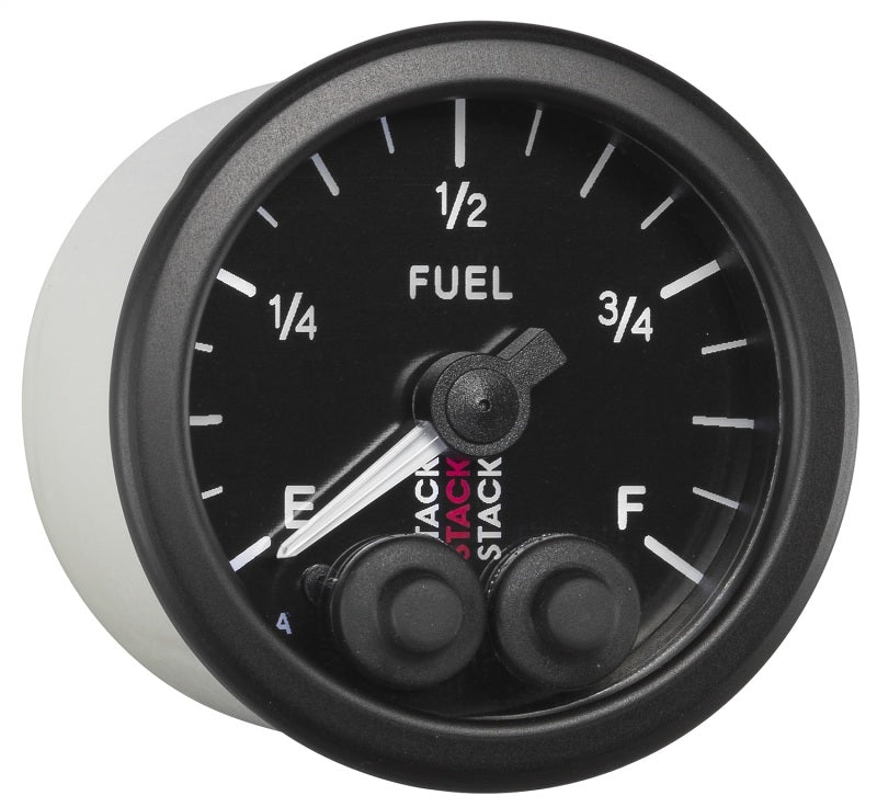 Autometer Stack 52mm 0-280 Ohm Programmable Pro-Control Fuel Level Gauge - Black - Burkken Auto Parts