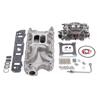Edelbrock Manifold And Carb Kit Performer RPM Small Block Ford 289-302 Natural Finish - Burkken Auto Parts