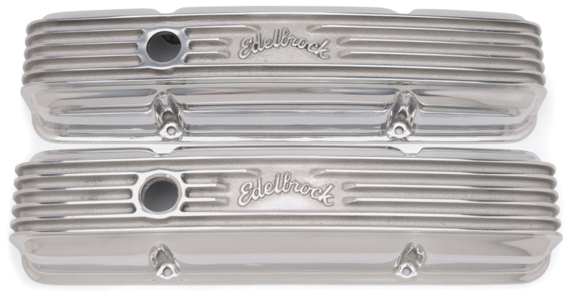 Edelbrock Valve Cover Classic Series Chevrolet 1959-1986 262-400 CI V8 Polshed - Burkken Auto Parts