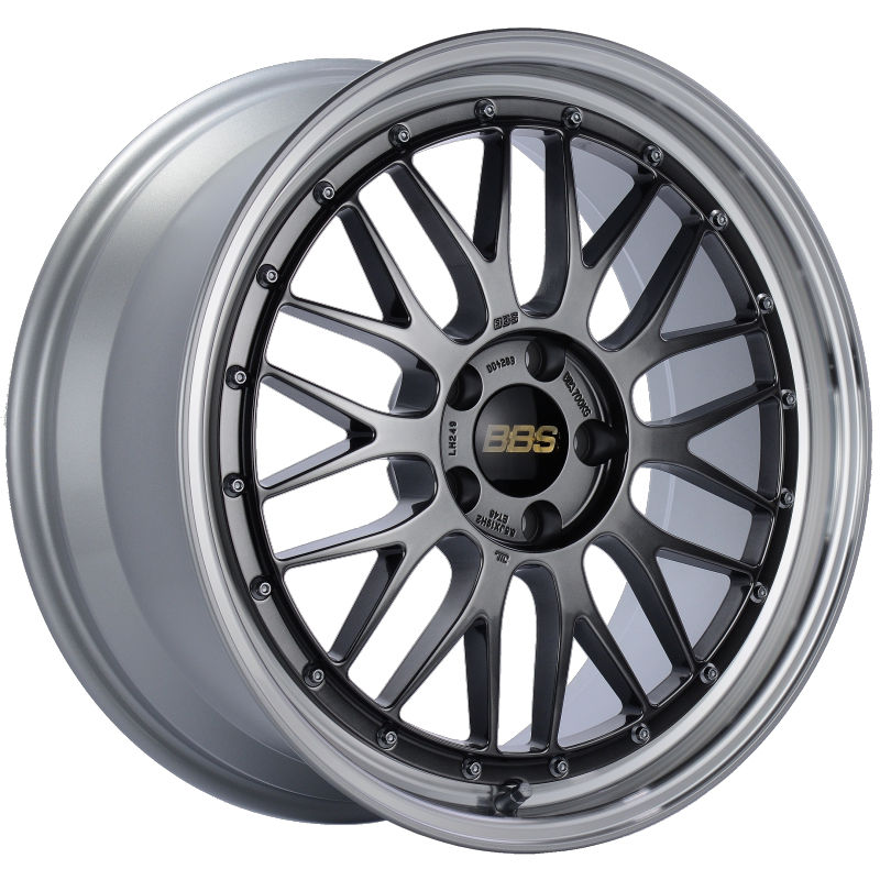 BBS LM 19x8.5 5x112 ET48 Diamond Black Center Diamond Cut Lip Wheel -82mm PFS/Clip Required - Burkken Auto Parts