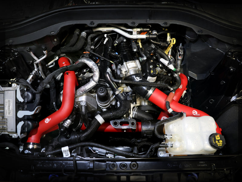 aFe 22-23 Ford Explorer BladeRunner Aluminum Hot and Cold Charge Pipe Kit - Red - Burkken Auto Parts