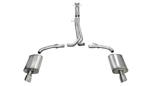 Corsa 2010-2019 Ford Taurus SHO 3.5L V6 Turbo Polished Sport Cat-Back Exhaust - Burkken Auto Parts