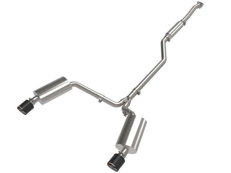 aFe 09-14 Acura TSX L4 2.4L Takeda 2-1/2in to 2-1/4in 304 SS Cat-Back Exhaust System w/ CF Tips - Burkken Auto Parts
