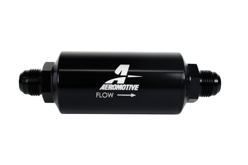 Aeromotive In-Line Filter - (AN-10) 100 Micron Stainless Steel Element Black Anodize Finish - Burkken Auto Parts