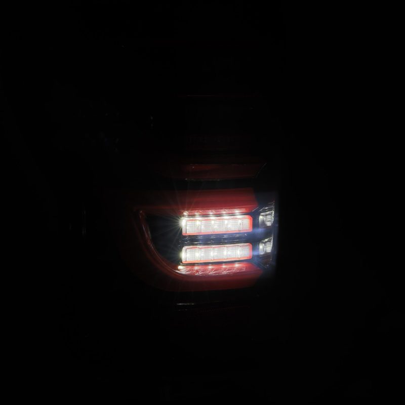AlphaRex 07-13 Toyota Tundra LUXX-Series LED Tail Lights Black-Red - Burkken Auto Parts