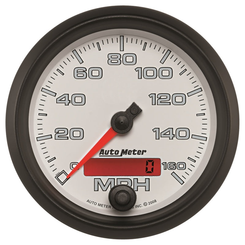 Autometer Pro-Cycle Gauge Speedometer 3 3/8in 160Mph Elec. Programmable White - Burkken Auto Parts