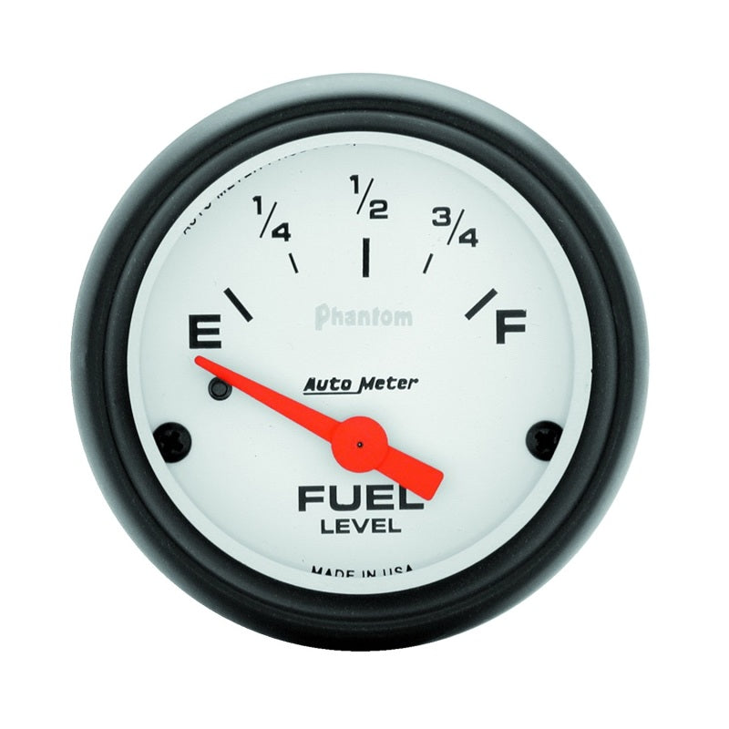 Autometer Phantom 52mm Short Sweep Electric Fuel Level Gauge - Burkken Auto Parts