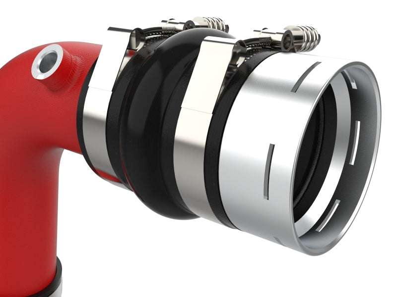 aFe 23-24 Ford Diesel Trucks V8-6.7L (td) BladeRunner Aluminum Hot and Cold Charge Pipe Kit - Red - Burkken Auto Parts