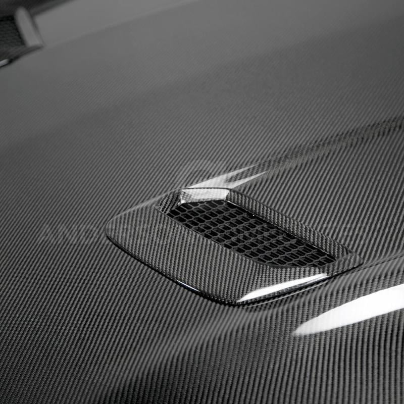Anderson Composites 18-20 Ford Mustang Double Sided Type-OE Carbon Fiber Hood - Burkken Auto Parts