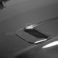Anderson Composites 18-20 Ford Mustang Double Sided Type-OE Carbon Fiber Hood - Burkken Auto Parts