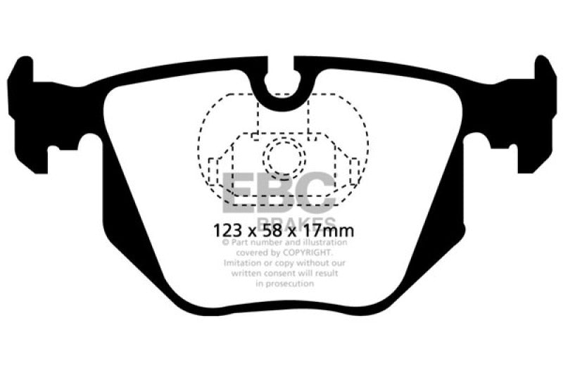 EBC 01-07 BMW M3 3.2 (E46) Redstuff Rear Brake Pads - Burkken Auto Parts