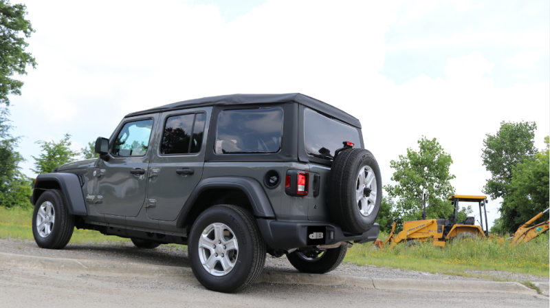 Corsa 2018-2025 Jeep Wrangler JL 2.5in Dual Rear Turn Down Exit Black Touring Axle-Back Exhaust - Burkken Auto Parts