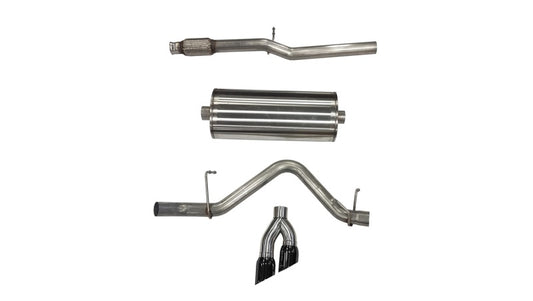 Corsa 19-24 Chevy Silverado 1500 5.3L Crew Cab Short Bed Sport Cat-Back Dual Rear Exit w/ Black Tips - Burkken Auto Parts