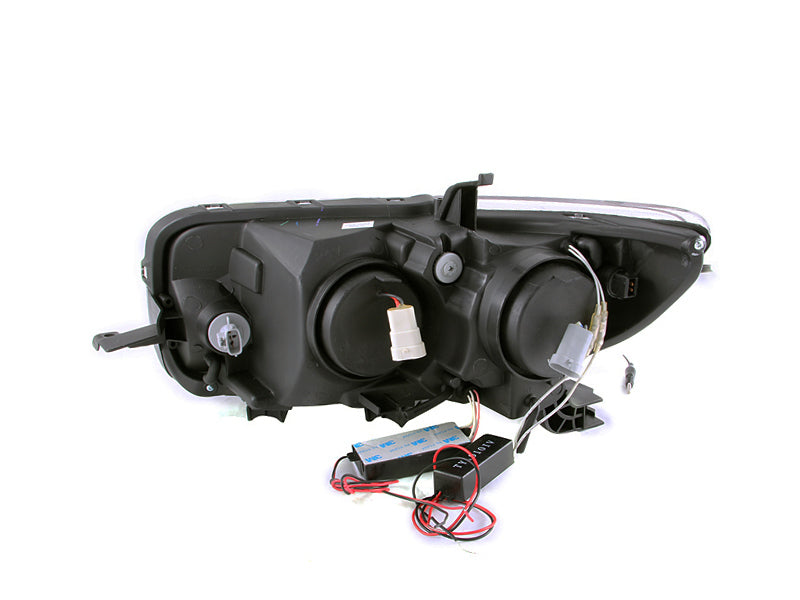 ANZO 2008-2010 Scion Xb Projector Headlights w/ Halo Black - Burkken Auto Parts