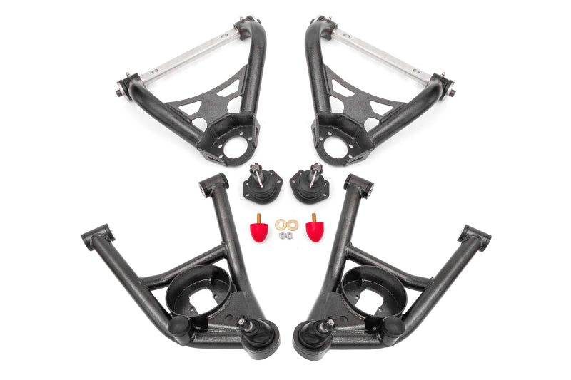 BMR 64-72 A-Body Non-Adj A-Arm Kit - Black Hammertone - Burkken Auto Parts