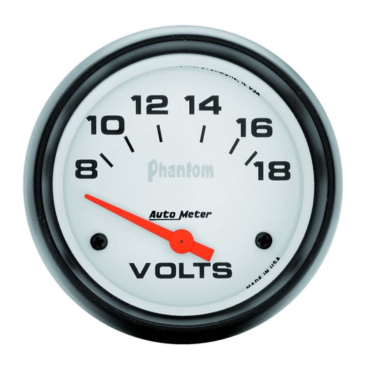 Autometer Phantom 2-5/8in 8-18V SSE Voltmeter - Burkken Auto Parts