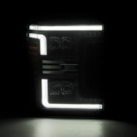 AlphaRex 17-19 Ford F-250/350/450 SD NOVA-Series LED Proj Headlights Bk w/Actv Light SeqSig & SBDRL - Burkken Auto Parts