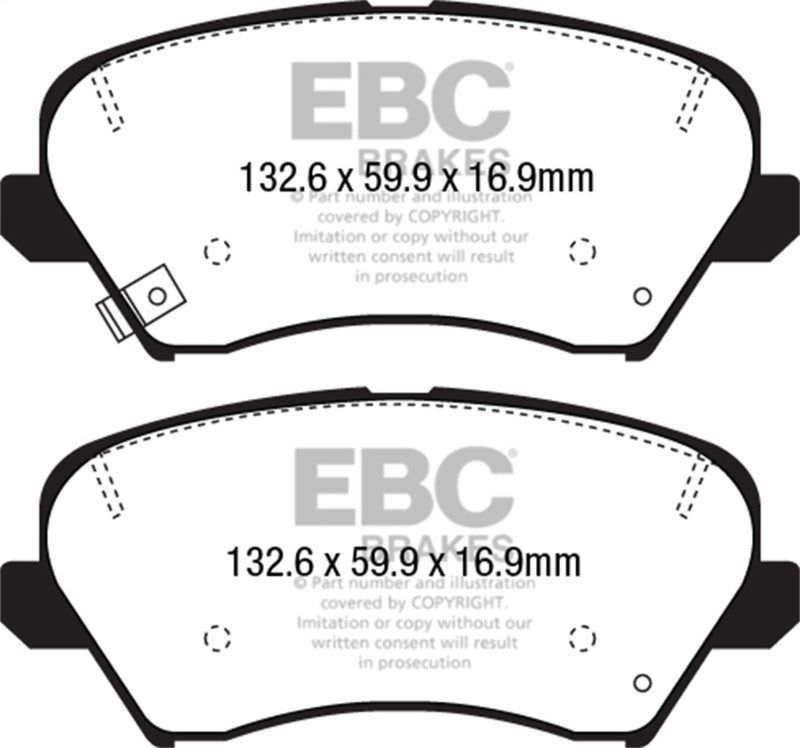 EBC 2017 Hyundai Elantra GT 2.0L Greenstuff Front Brake Pads - Burkken Auto Parts