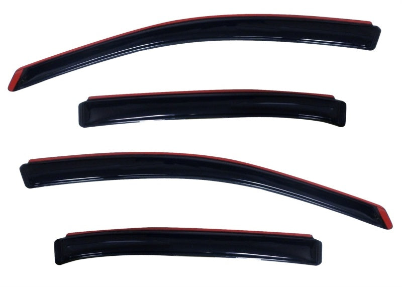 AVS 10-18 Ford Taurus Ventvisor In-Channel Front & Rear Window Deflectors 4pc - Smoke - Burkken Auto Parts